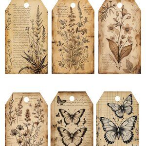 Junk Journal pages - Grungy Botanicals